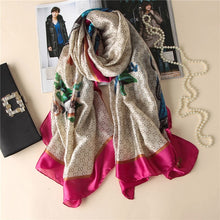 Load image into Gallery viewer, Spring  Luxury Silk Scarf For Women Geometric Print Bandana New Fashion Scarves Female Beach Towel Winter Shawl and Wrap Hijab