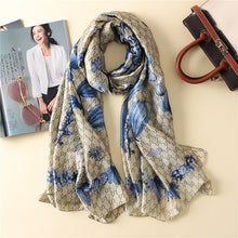 Load image into Gallery viewer, Spring  Luxury Silk Scarf For Women Geometric Print Bandana New Fashion Scarves Female Beach Towel Winter Shawl and Wrap Hijab
