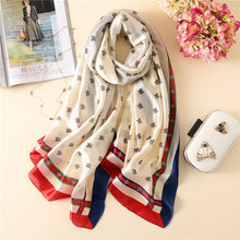 Load image into Gallery viewer, Spring  Luxury Silk Scarf For Women Geometric Print Bandana New Fashion Scarves Female Beach Towel Winter Shawl and Wrap Hijab
