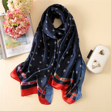 Load image into Gallery viewer, Spring  Luxury Silk Scarf For Women Geometric Print Bandana New Fashion Scarves Female Beach Towel Winter Shawl and Wrap Hijab