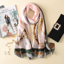 Load image into Gallery viewer, Spring  Luxury Silk Scarf For Women Geometric Print Bandana New Fashion Scarves Female Beach Towel Winter Shawl and Wrap Hijab