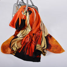Load image into Gallery viewer, [BYSIFA] New Luxury Pure Silk Scarf Shawl Women Spring Autumn Long Scarves Ladies Brand 100% Silk Neck Scarf Foulard 175*52cm