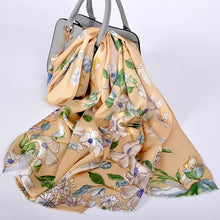 Load image into Gallery viewer, [BYSIFA] New Luxury Pure Silk Scarf Shawl Women Spring Autumn Long Scarves Ladies Brand 100% Silk Neck Scarf Foulard 175*52cm