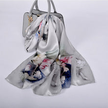Load image into Gallery viewer, [BYSIFA] New Luxury Pure Silk Scarf Shawl Women Spring Autumn Long Scarves Ladies Brand 100% Silk Neck Scarf Foulard 175*52cm
