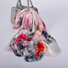 Load image into Gallery viewer, [BYSIFA] New Luxury Pure Silk Scarf Shawl Women Spring Autumn Long Scarves Ladies Brand 100% Silk Neck Scarf Foulard 175*52cm