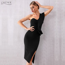 Load image into Gallery viewer, 2019 New Summer Women Bandage Dress Celebrity Evening Party Dresses Sexy One Shoulder Ruffles Bodycon Club Dress Vestidos