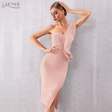 Load image into Gallery viewer, 2019 New Summer Women Bandage Dress Celebrity Evening Party Dresses Sexy One Shoulder Ruffles Bodycon Club Dress Vestidos