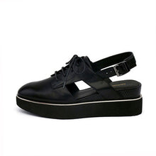 Load image into Gallery viewer, Summer Slingbacks Women Platform Shoes Casual Genuine Leather Woman Creepers Sapato Feminino Creepers black white HL99 MUYISEXI