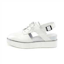 Load image into Gallery viewer, Summer Slingbacks Women Platform Shoes Casual Genuine Leather Woman Creepers Sapato Feminino Creepers black white HL99 MUYISEXI