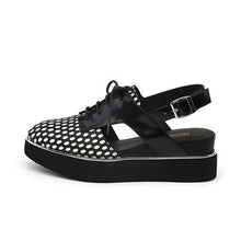 Load image into Gallery viewer, Summer Slingbacks Women Platform Shoes Casual Genuine Leather Woman Creepers Sapato Feminino Creepers black white HL99 MUYISEXI