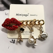 Load image into Gallery viewer, Camellia  Luxury Brand jewlery  style flowers Lapel Pins No 5 pearls Brooches flower Broche Broach Jewelry for Women